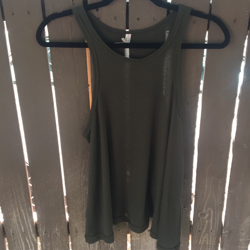 Free People Ribbed Swing Tank